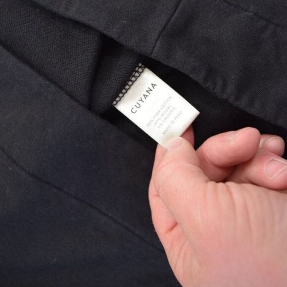 Cuyana Black Long Sleeve French Terry Matching Lounge Wear Set M/L - Picture 8 of 8